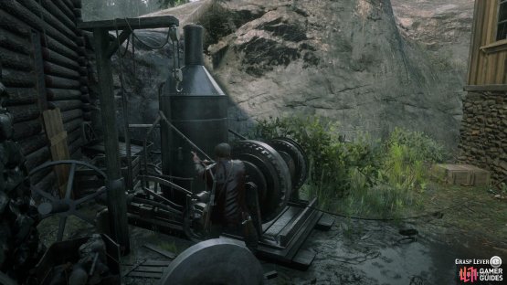 Use the nearby Steam Donkey to break Micah out