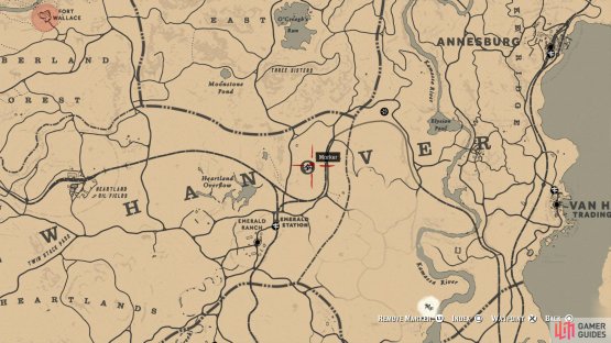 Make your way to the &ldquo;O&rdquo; of Hanover on the map