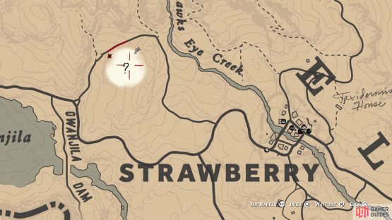 The location of the Stranger Mission on the map