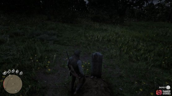 you&rsquo;ll find the grave in the open field there.