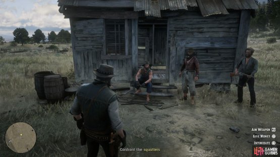 Hand over money to resolve the situation peacefully