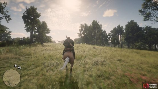 Cut across the fields to reach Shady Belle quicker