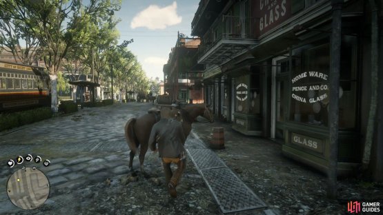 Use the horse to keep pace with the trolley