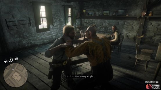 Mash the on-screen button to break free from Bertram&rsquo;s hold