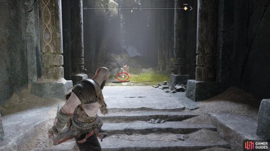 The next Artefact is found to the left of the shrine.