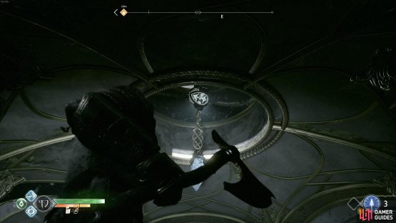 Look into the air to find a runic disc to strike.