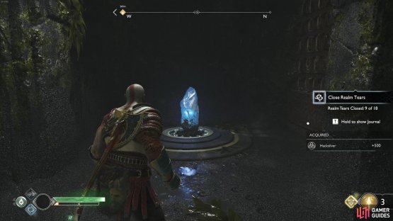 A Light Crystal hides behind the wooden boards.