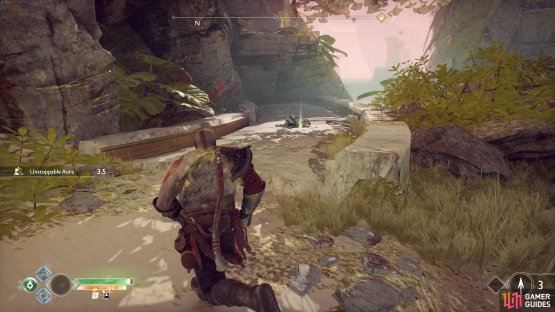 You&rsquo;ll find an Artefact to the left of the beach when facing the boat.