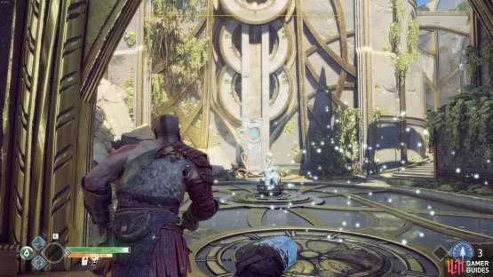 Place this in the nearby pedestal to light up the Lore Marker.
