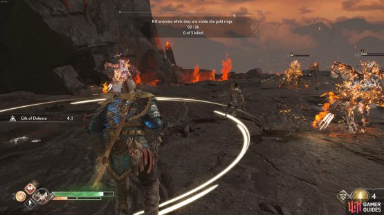 Try lowering the health of multiple enemies before goading them into the circle to finish them off.
