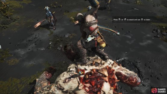 Take advantage of mounting the ogre to defeat the rest of the enemies quickly.