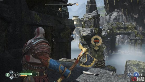 Look to the left of the chain to find the second Rune.