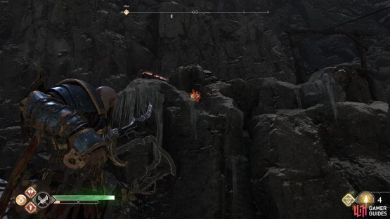 Shoot the Shatter Crystal as you climb the stairs.