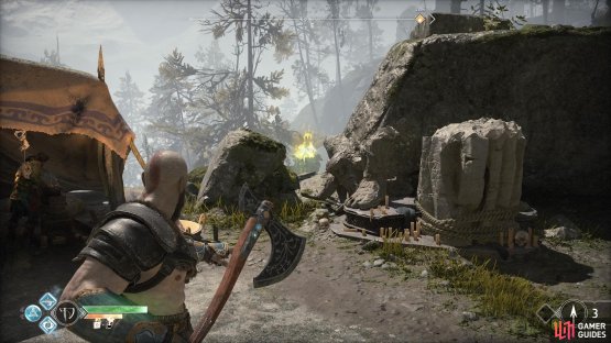 This Scorn Pole can be hit just to the right of Sindri&rsquo;s Shop.