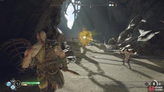 Fire at the Revenant with Atreus&rsquo; arrows to stun it in place, and be sure to avoid the poison waves.