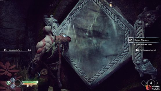 The next Hidden Chamber entrance is left at the fork.