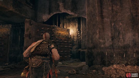 Push the second door back twice to reach a hidden area.