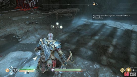 You&rsquo;ll inflict massive stun damage by throwing pieces of rock from the core at the ancient.