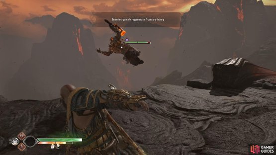 Direct your throws over the cliff when you grab a Heavy Draugr.