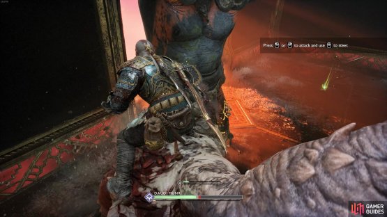 Use the mounted Ogre to attack the Fire Troll.