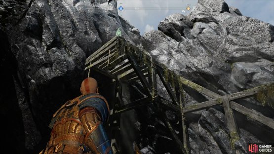 Turn away from Brok&rsquo;s Shop and look into the air to find this Raven