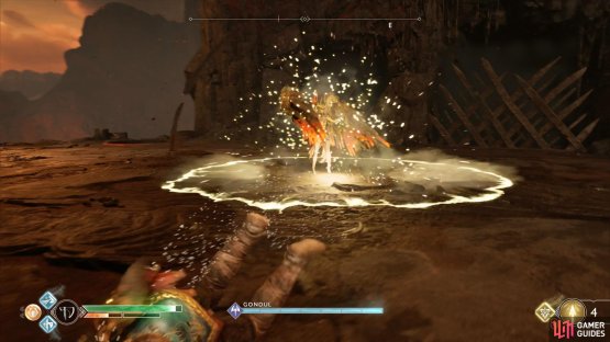 Be sure to dodge away from the two hit mace slam attack