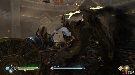 The second hit of the Scythe Combo will break your guard