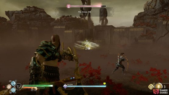 Remember to dodge to the side of the Scythe Shockwave