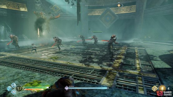 The red ring indicates the Chakrams will travel in a straight line and are unblockable