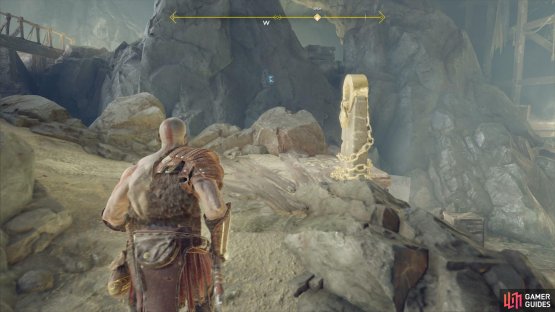 Look to the left of the chain to find the second Rune on the wall
