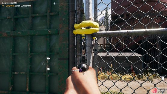 Shoot the lock from this side