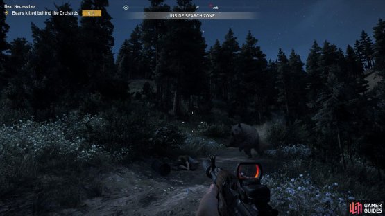 The first bear will come racing down this path