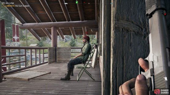 approach the Marksman from within the lodge itself.