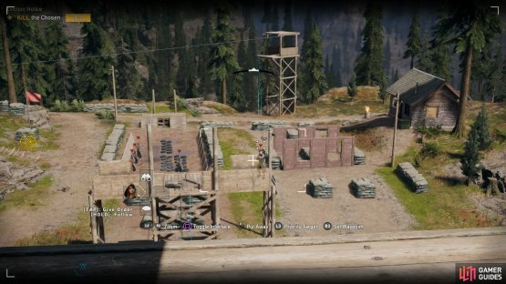 The tower here is an excellent spot to start picking off enemies