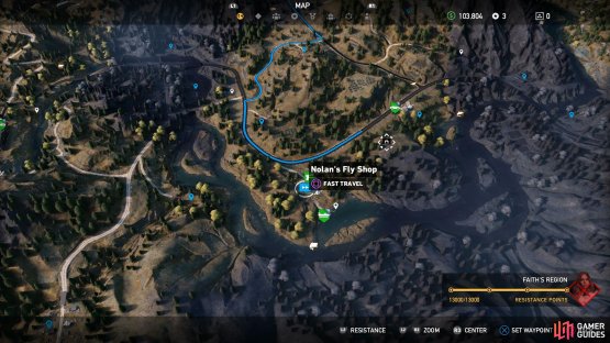 Travel along the river northeast of Nolan&rsquo;s Fly Shop
