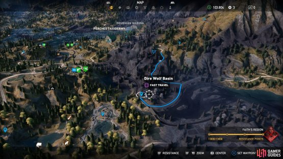 Head on over to Dire Wolf Basin