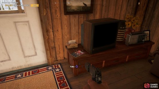 look next to the TV to find the comic.