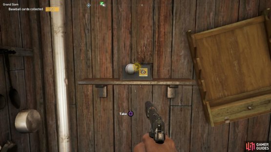 the Card rests on a shelf inside.