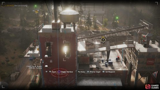 You’ll be able to target six cultists from here