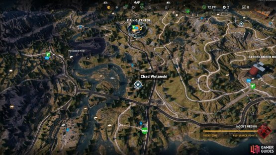 The Grill Streak is located to the south of the F.A.N.G. Center