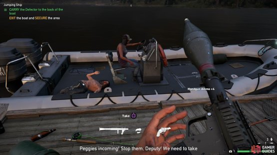drop the Defector on the boat and finish off the remaining cultists.