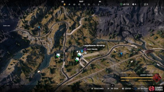 Head northeast of the F.A.N.G. Center to find Lansdowne Airstrip
