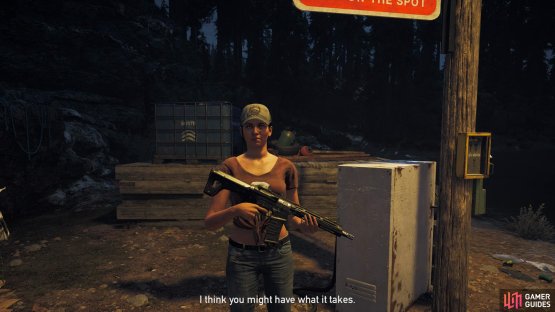 the Resistance member near the docks needs help catching a legendary fish.