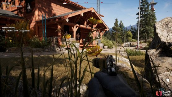 approach the outpost from here.