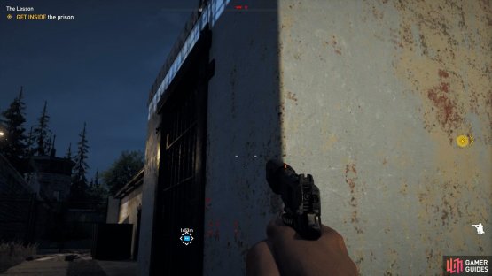 Climb towards the roof from here to avoid another sniper.