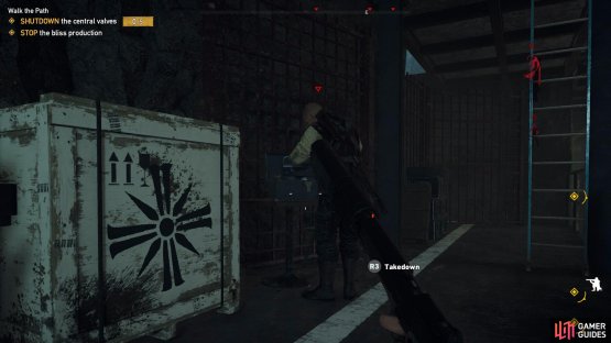 Use stealth to take out this first group of enemies