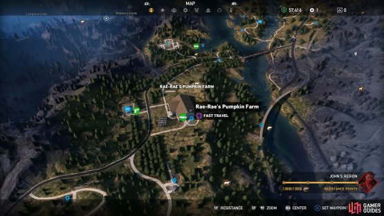 Search the back of Rae Rae&rsquo;s Pumpkin Farm to find the bunker