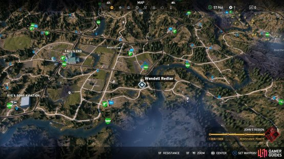 Search to the east of Fall&rsquo;s End to find Wendell Redler