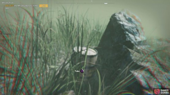 swim down to find this barrel hidden behind a rock.