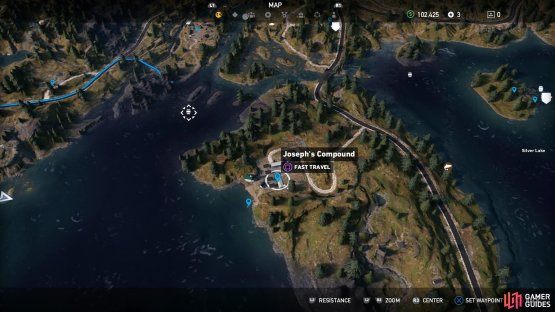 Search the waters to the northwest of Joseph&rsquo;s Compound